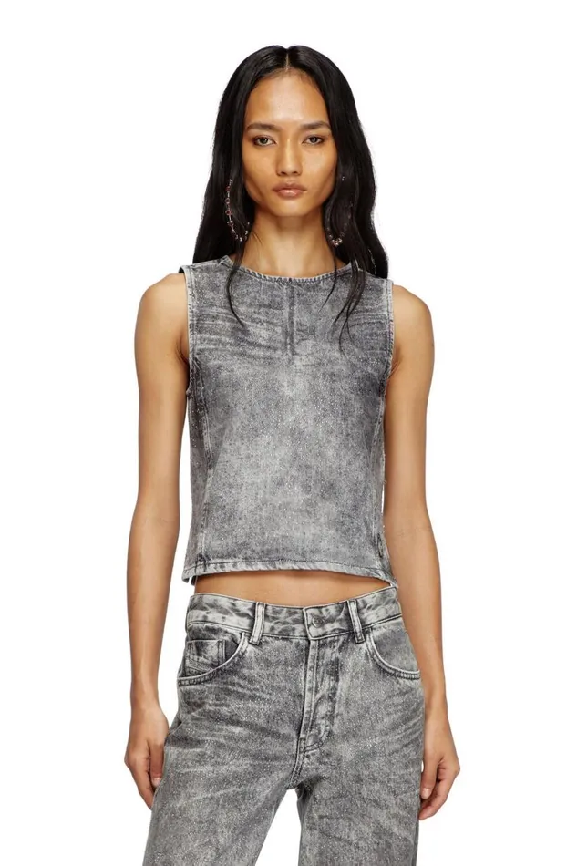 Women Diesel TShirts and Tops DEPINARS Dark Grey Women Diesel TShirts and Tops DEPINARS Dark Grey