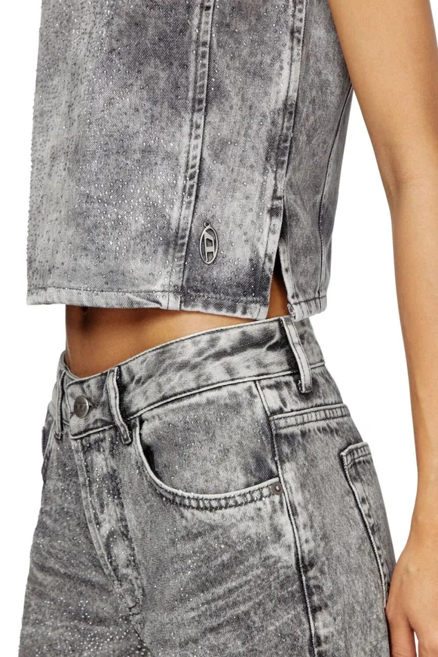 Women Diesel TShirts and Tops DEPINARS Dark Grey Women Diesel TShirts and Tops DEPINARS Dark Grey