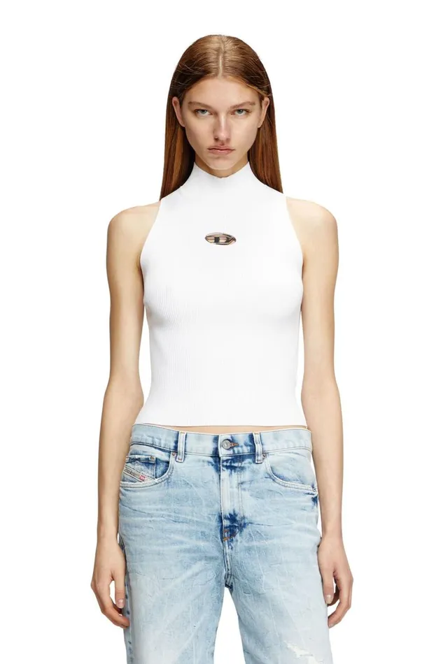Women Diesel TShirts and Tops MONERVAXTOP White Women Diesel TShirts and Tops MONERVAXTOP White