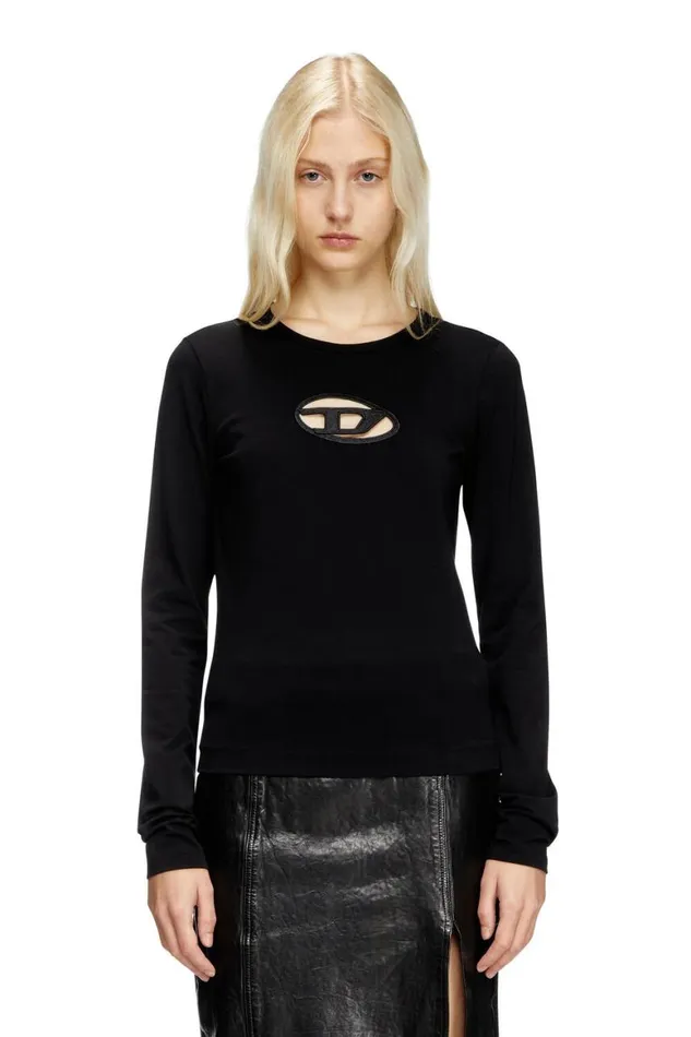 Women Diesel TShirts and Tops TANGIELS Black