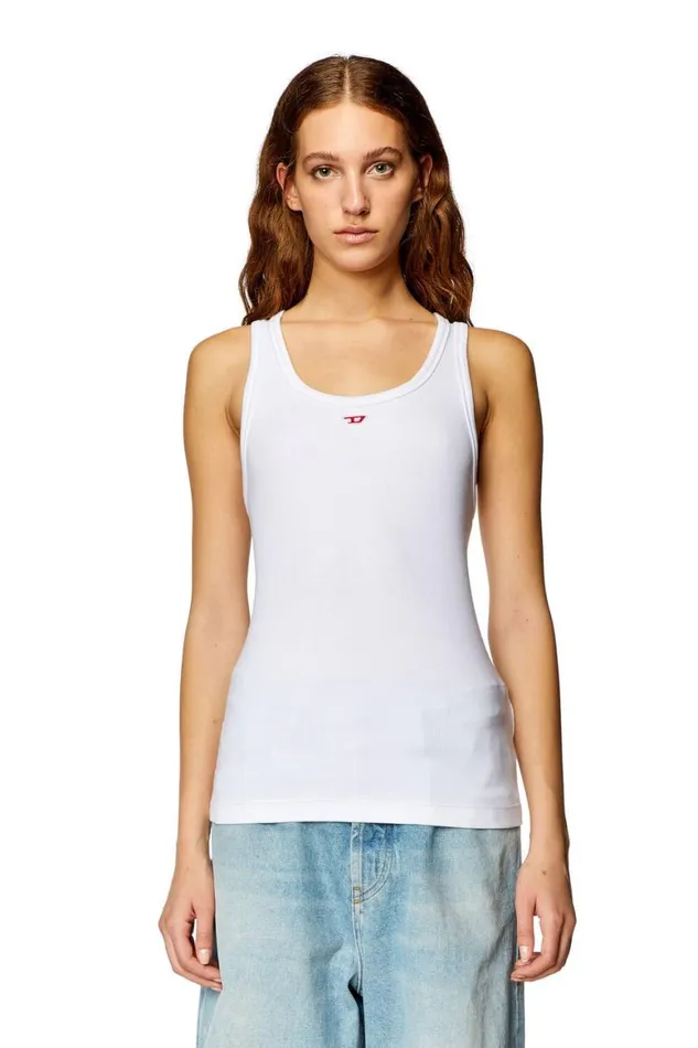 Women Diesel TShirts and Tops TANKYD White Women Diesel TShirts and Tops TANKYD White