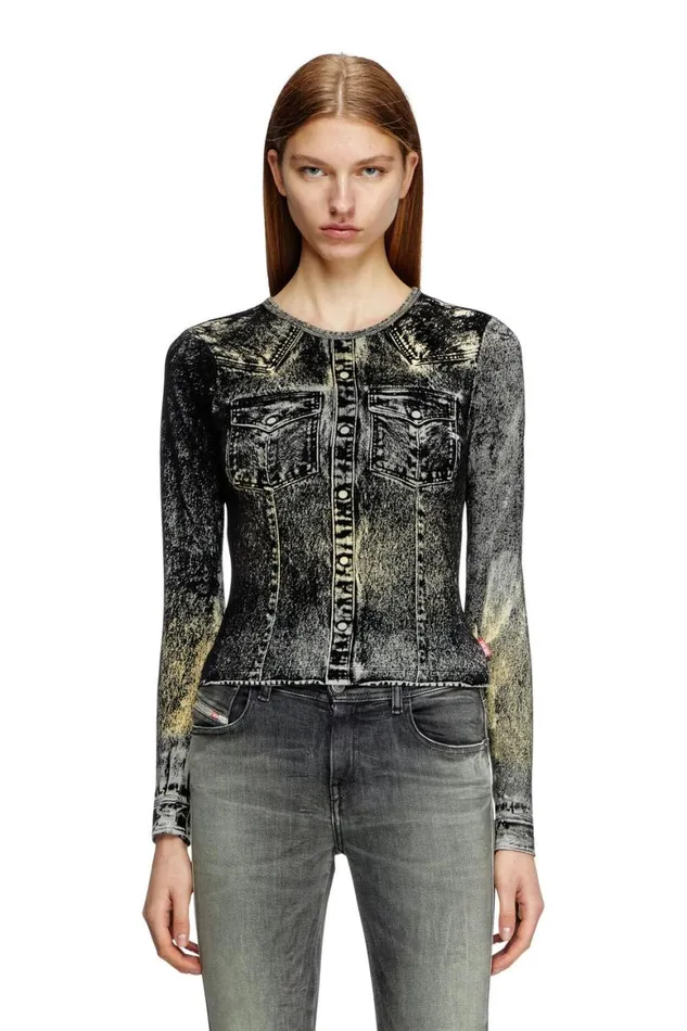 Women Diesel TShirts and Tops TAXY Dark Grey Women Diesel TShirts and Tops TAXY Dark Grey