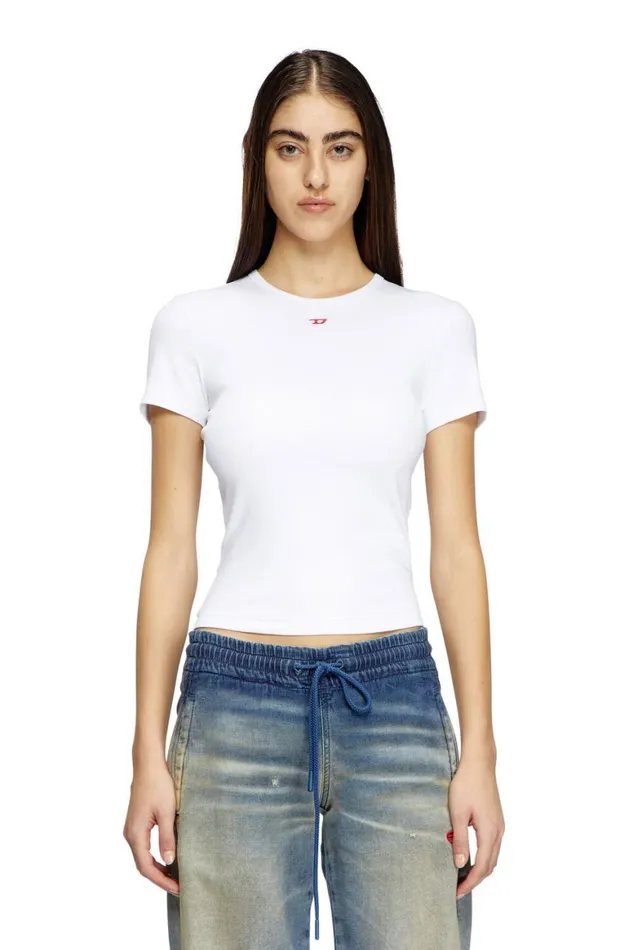 Women Diesel TShirts and Tops TELELONGD White Women Diesel TShirts and Tops TELELONGD White