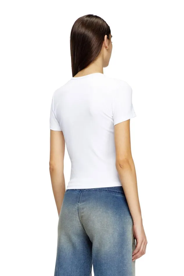 Women Diesel TShirts and Tops TELELONGD White Women Diesel TShirts and Tops TELELONGD White