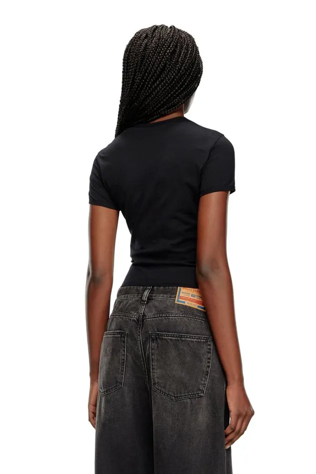 Women Diesel TShirts and Tops TUNCUTIELONGD Black Women Diesel TShirts and Tops TUNCUTIELONGD Black