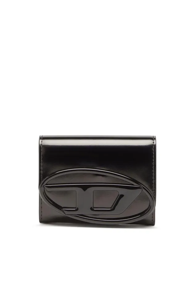 Women Diesel Wallets 1DR CARD HOLDER BIFOLD ZIP III Black