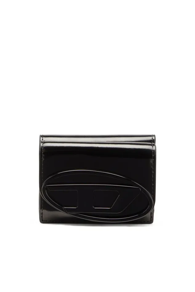 Women Diesel Wallets 1DR TRI FOLD COIN XS II Black