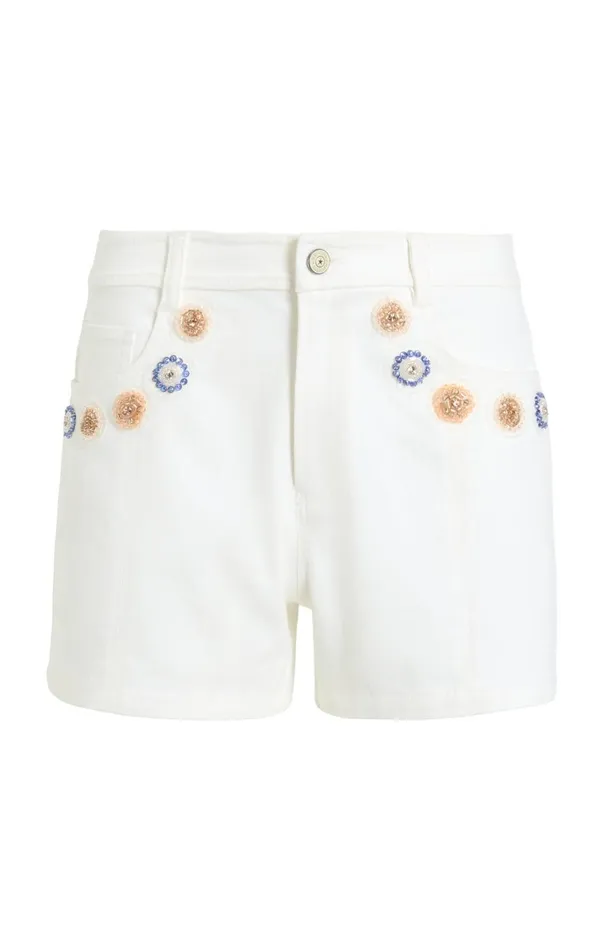 Women Ditsy Dots Brea Short White Cinq Sept Denim