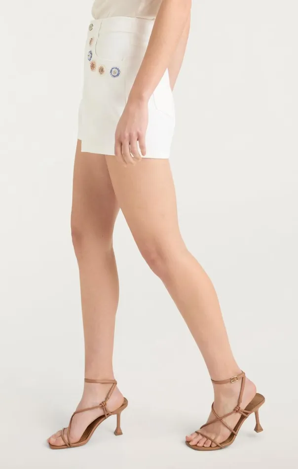 Women Ditsy Dots Brea Short White Cinq Sept Denim