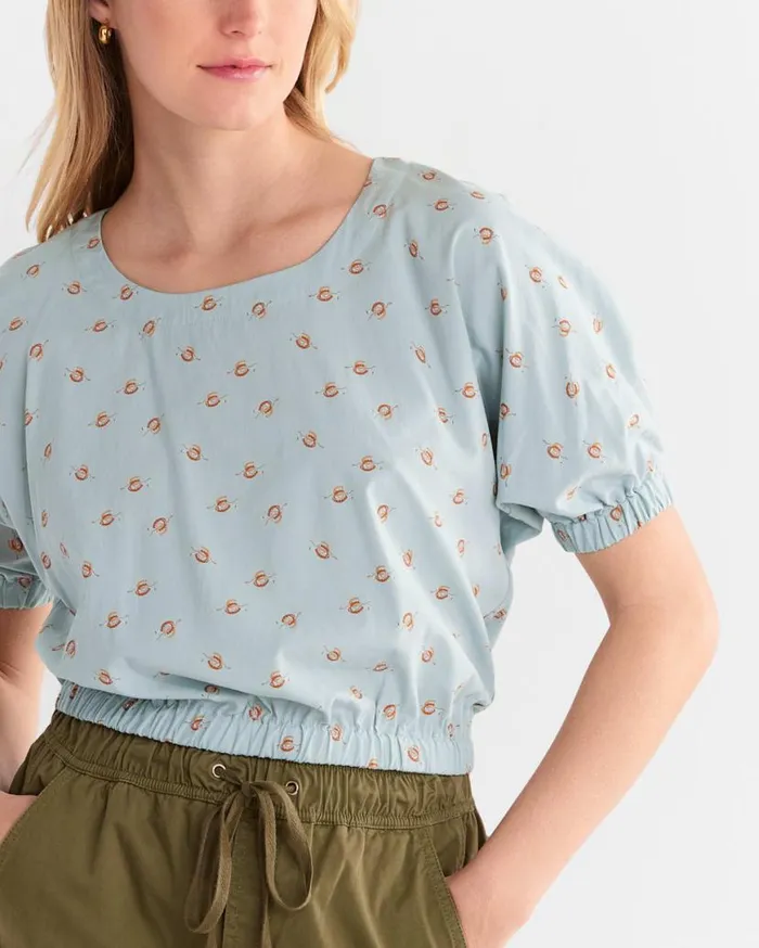 Women DOLMANSLEEVE TOP Silver Blue Multi Pendleton Shirts and Blouses