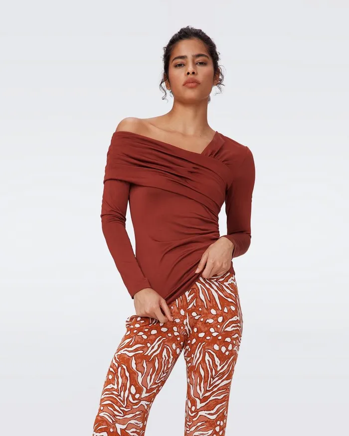 Women Dolores Top Chestnut DVF Tops