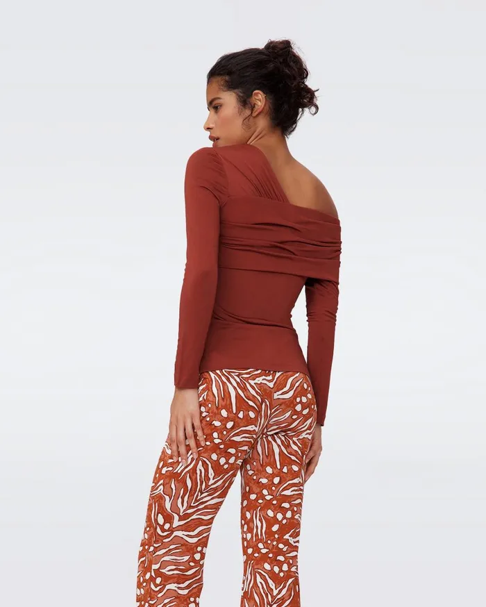 Women Dolores Top Chestnut DVF Tops