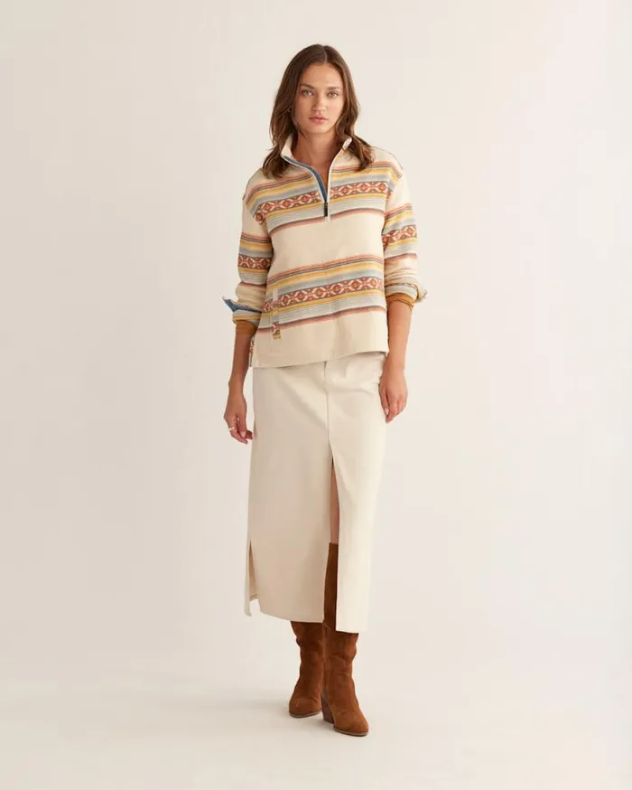 Women DOUBLESOFT HALFZIP PULLOVER Ivory Multi Pendleton Shirts and Blouses