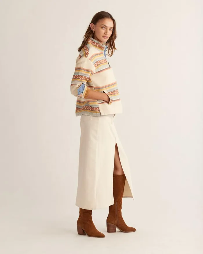 Women DOUBLESOFT HALFZIP PULLOVER Ivory Multi Pendleton Shirts and Blouses