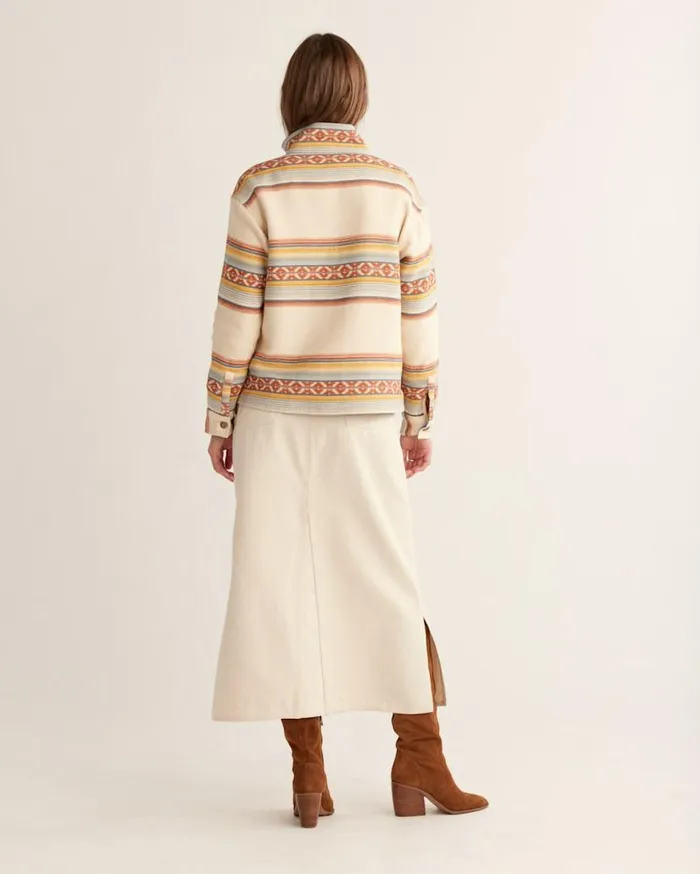 Women DOUBLESOFT HALFZIP PULLOVER Ivory Multi Pendleton Shirts and Blouses