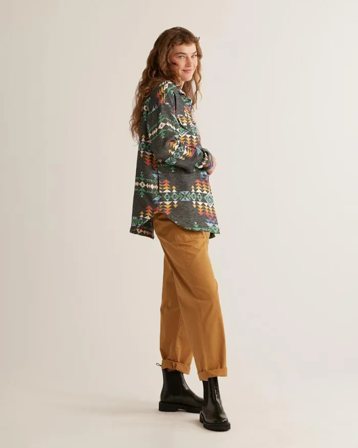 Women DOUBLESOFT SHIRT JACKET Black Highland Peak Pendleton Jackets and Coats