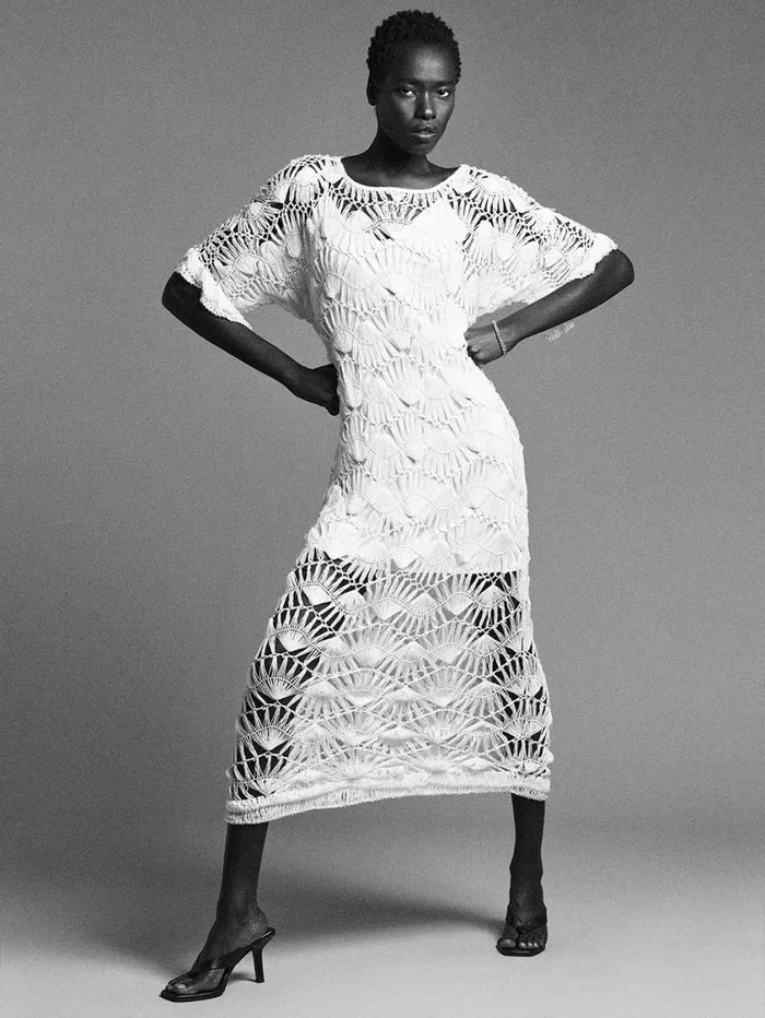 Women Dresses FRAME Beaded Crochet Dress 8212 Off White Women Dresses FRAME Beaded Crochet Dress 8212 Off White