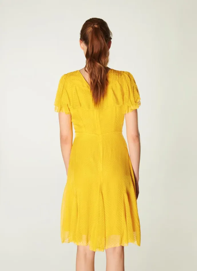 Women Dresses LKBennett Hally Mustard Silk Dress Mustard Women Dresses LKBennett Hally Mustard Silk Dress Mustard