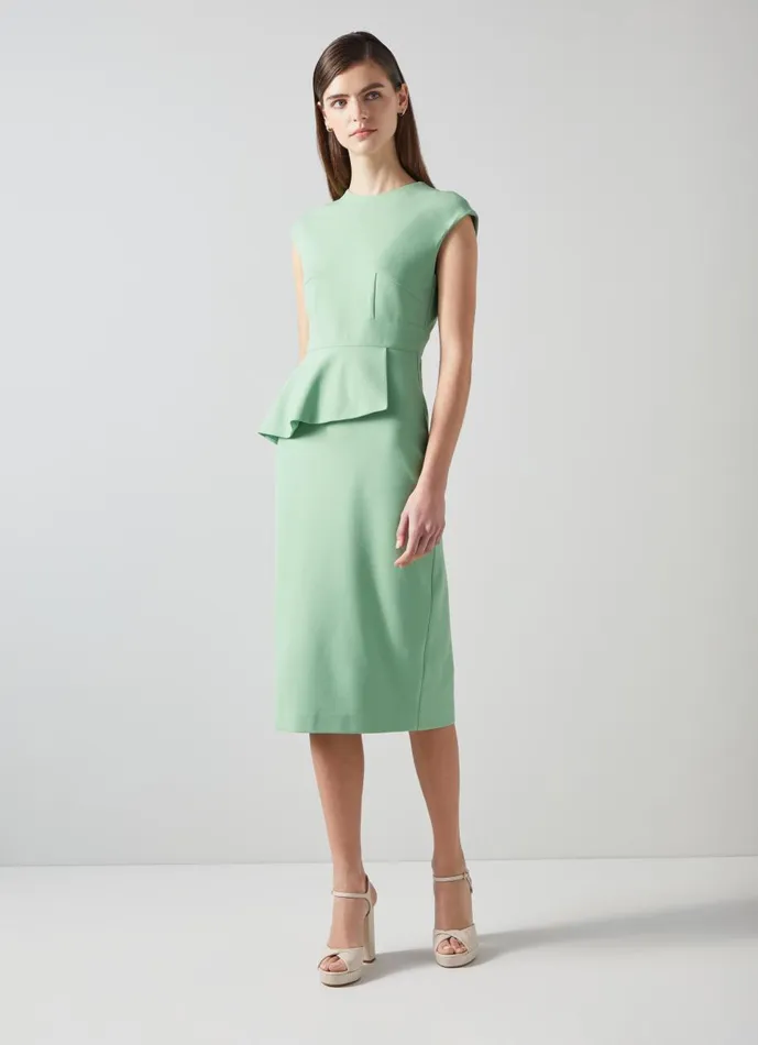 Women Dresses LKBennett Mia Green Dress With LENZING ECOVERO Viscose Green