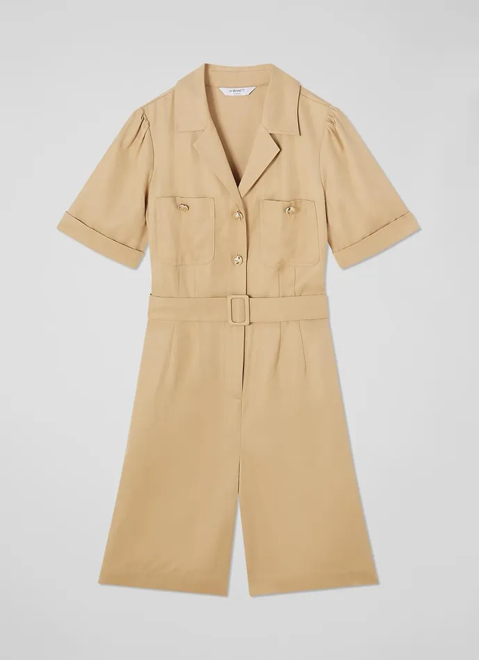 Women Dresses LKBennett Stella Stone Playsuit With TENCEL Lyocell Stone Women Dresses LKBennett Stella Stone Playsuit With TENCEL Lyocell Stone