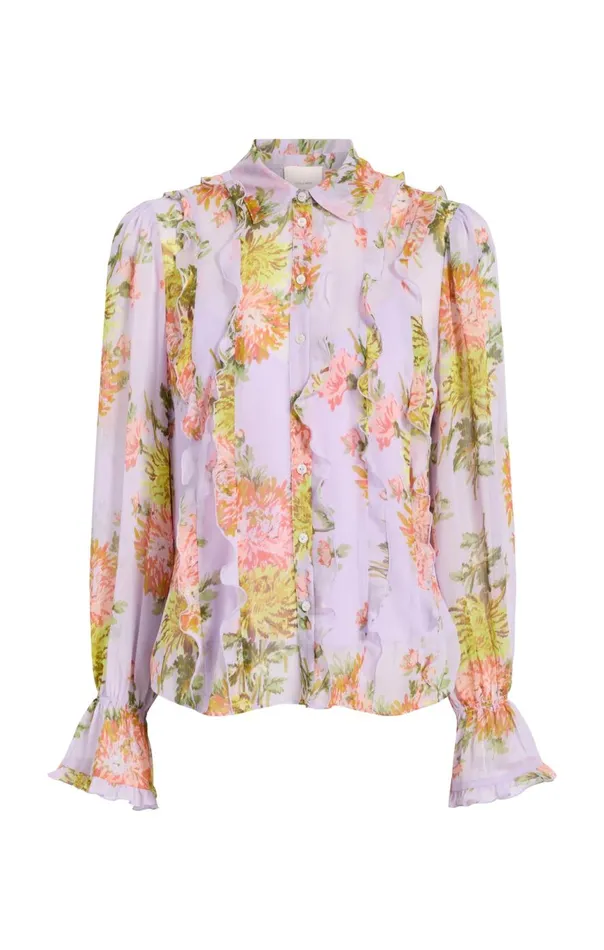 Women Estelle Top Lilacmulti Cinq Sept Long Sleeve Tops