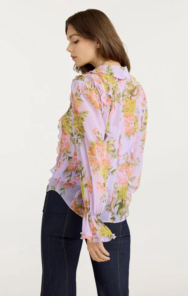Women Estelle Top Lilacmulti Cinq Sept Long Sleeve Tops