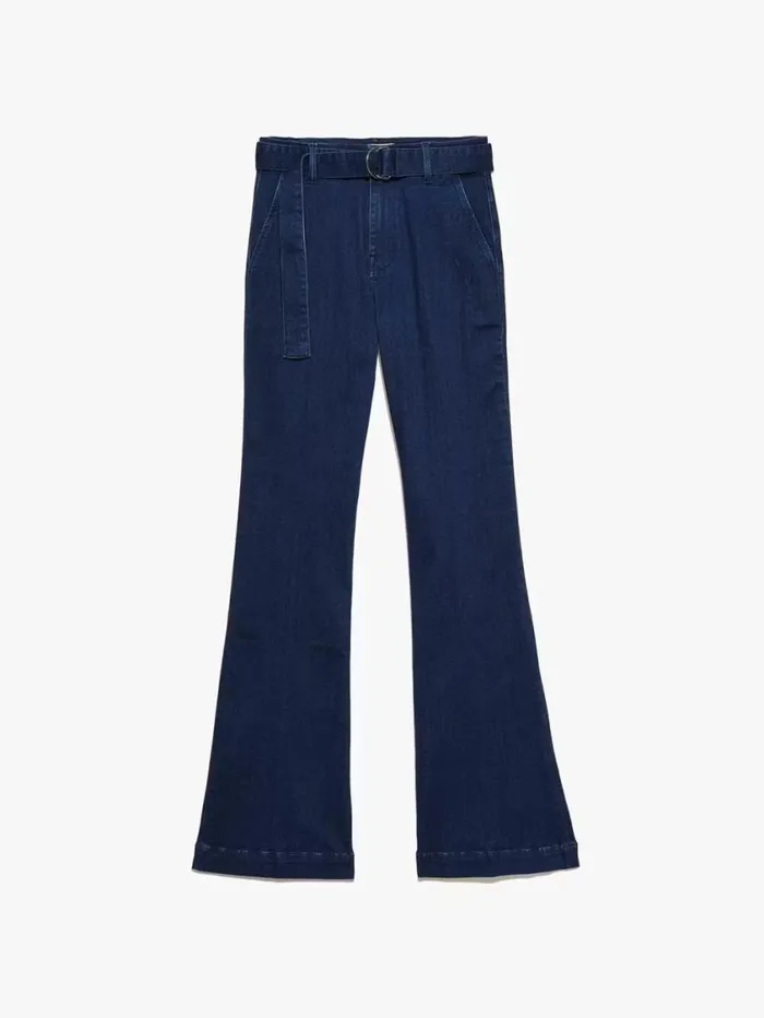 Women Flare FRAME Le High Flare Belted Trouser 8212 Kettering Clean