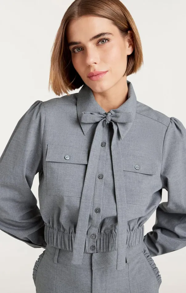 Women Francesca Top Steelgrey Cinq Sept Long Sleeve Tops