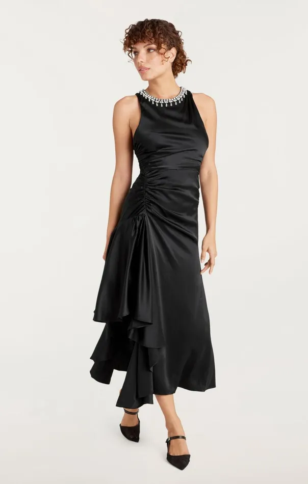 Women Georgie Dress Black Cinq Sept Midi