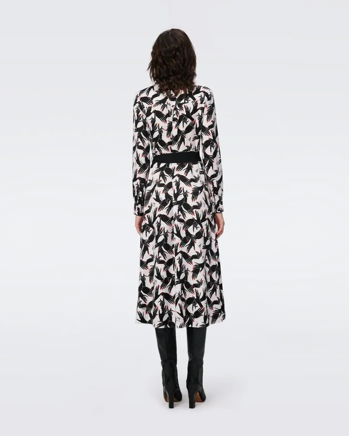 Women Gizelle Jacquard Dress Stage Hands Ivory DVF Dresses
