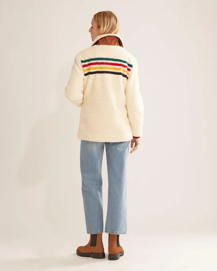 Women GLACIER SUNSET SHERPA FLEECE JACKET Glacier Ivory Pendleton Jackets and Coats