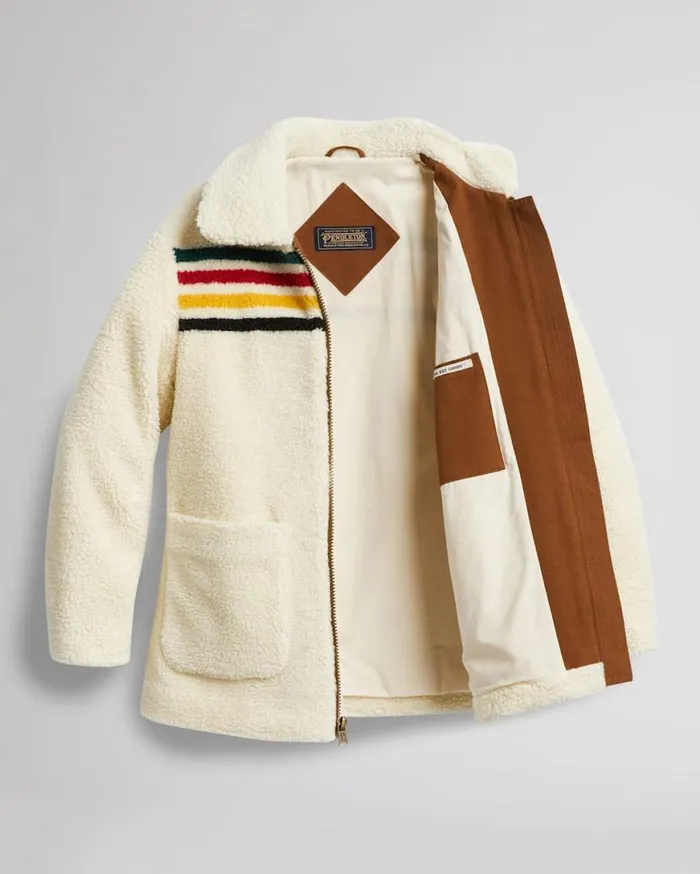 Women GLACIER SUNSET SHERPA FLEECE JACKET Glacier Ivory Pendleton Jackets and Coats