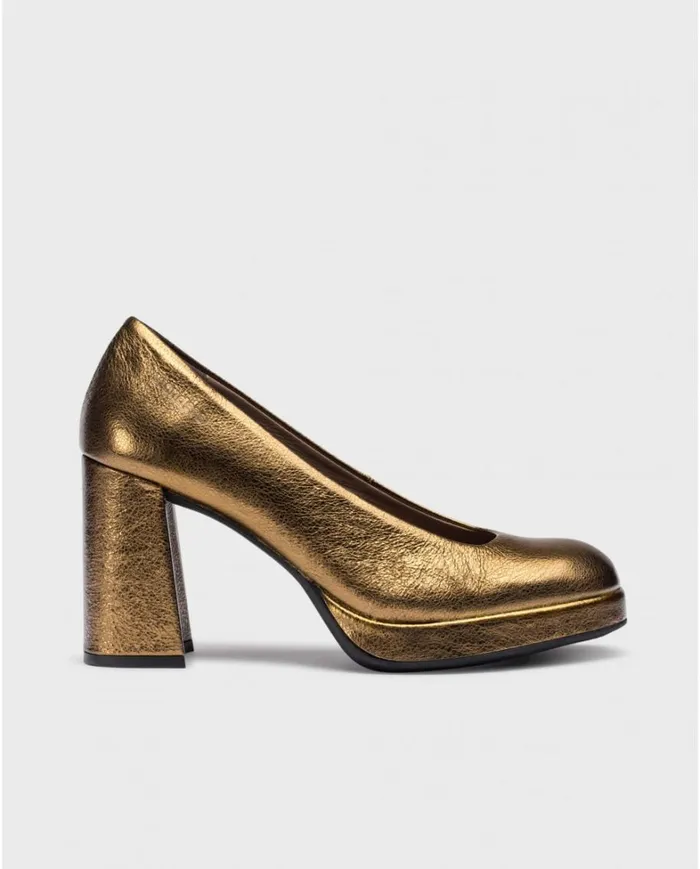 Women Gold CAPTAIN High Heels Wonders Platforms