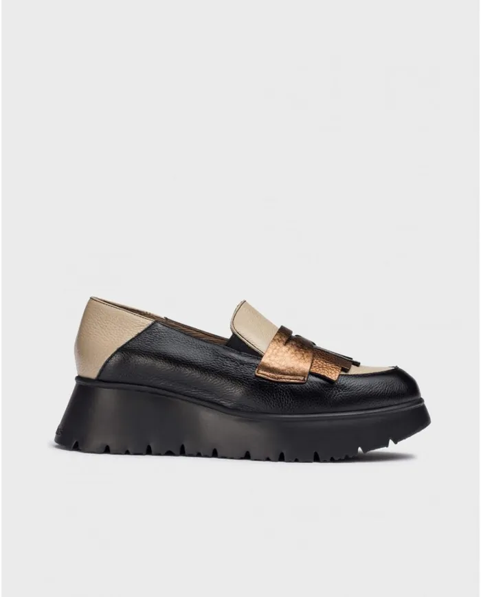 Women Gold MEDIANOCHE Loafers Wonders Loafers
