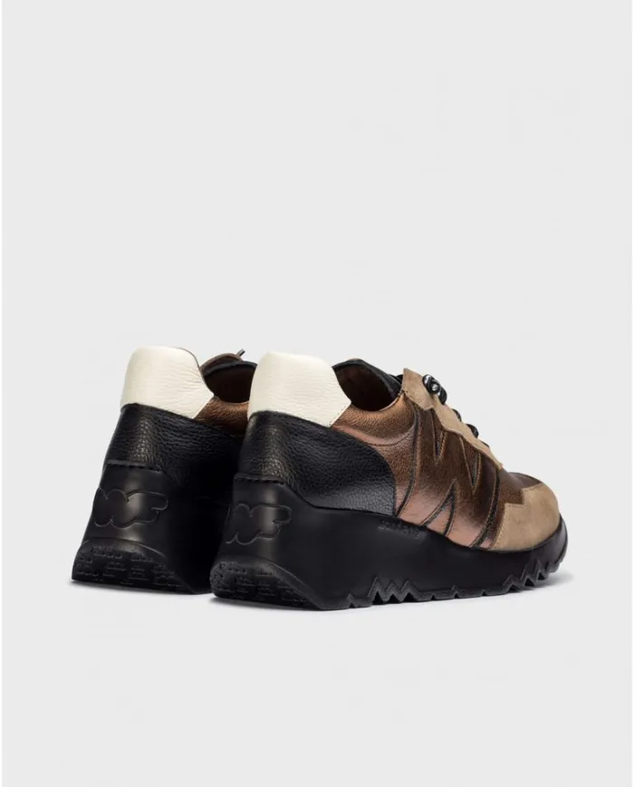 Women Gold TRACK Sneaker Wonders Wedges Women Gold TRACK Sneaker Wonders Wedges