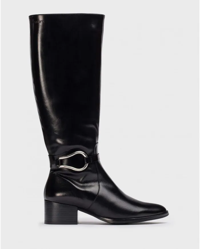 Women GOLDEN Black Boot Wonders Boots