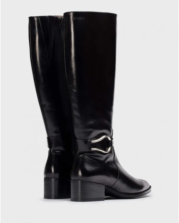 Women GOLDEN Black Boot Wonders Boots