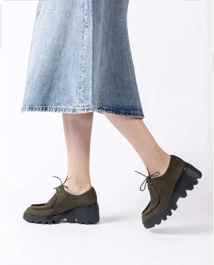 Women Green AMALIA Wallaby Shoe Wonders Wedges Women Green AMALIA Wallaby Shoe Wonders Wedges