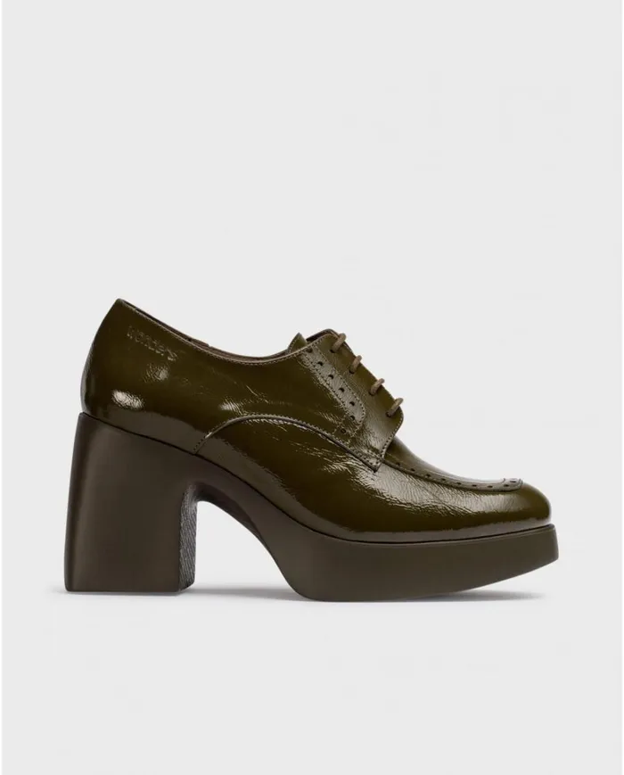 Women Green MERCEDES Shoes Wonders Platforms