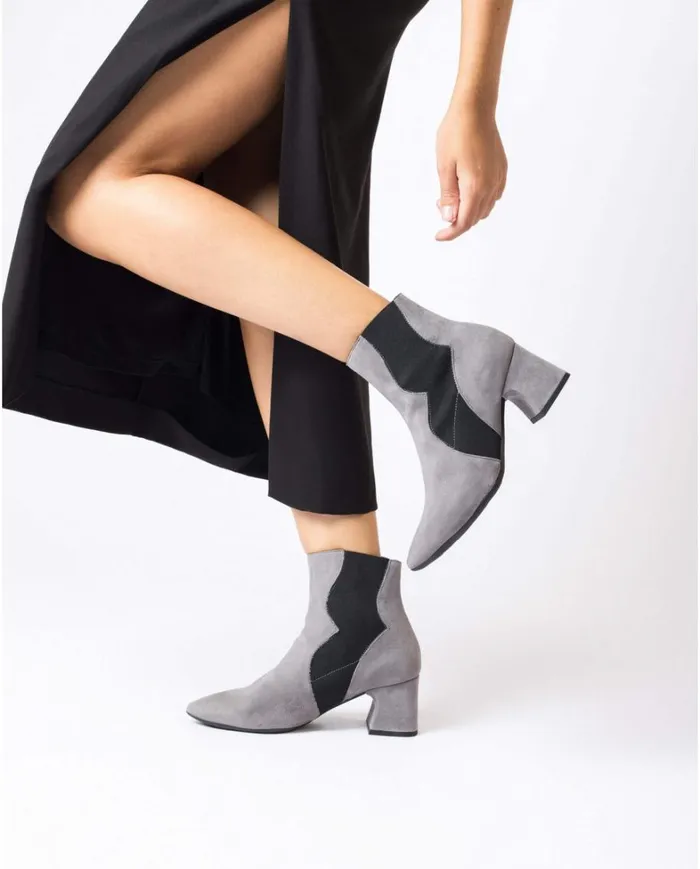 Women Grey GLIT Ankle Boot Wonders Ankle Boots