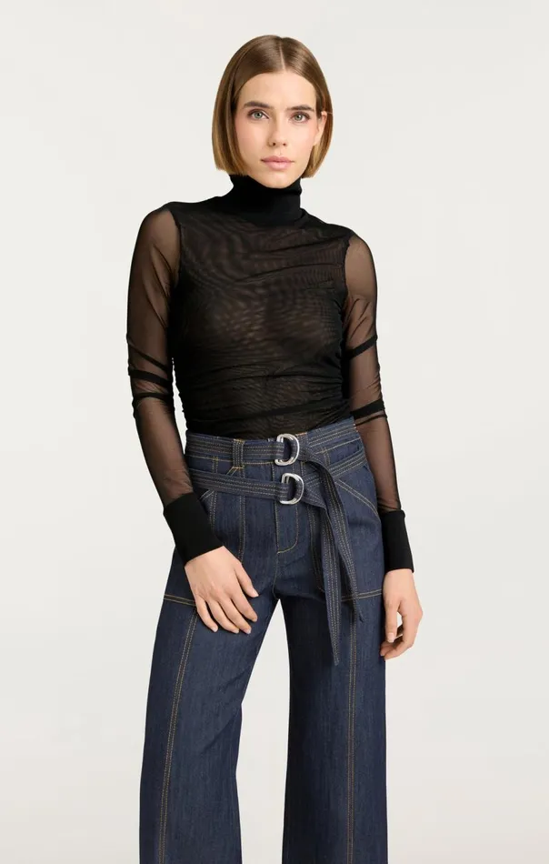 Women Halen Top Black Cinq Sept Long Sleeve Tops