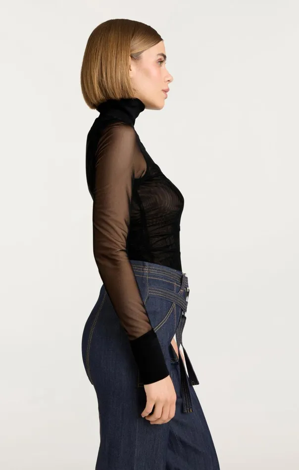 Women Halen Top Black Cinq Sept Long Sleeve Tops
