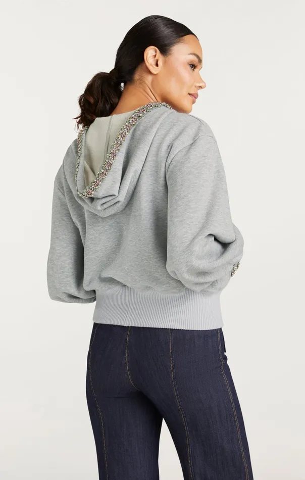 Women Heather Maddie Zip Up Sweatshirt Heathergreymulti Cinq Sept Sweaters and Knits