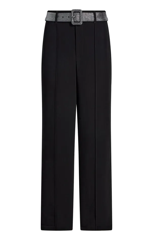 Women Heatset Belt Ester Pant Black Cinq Sept Pants
