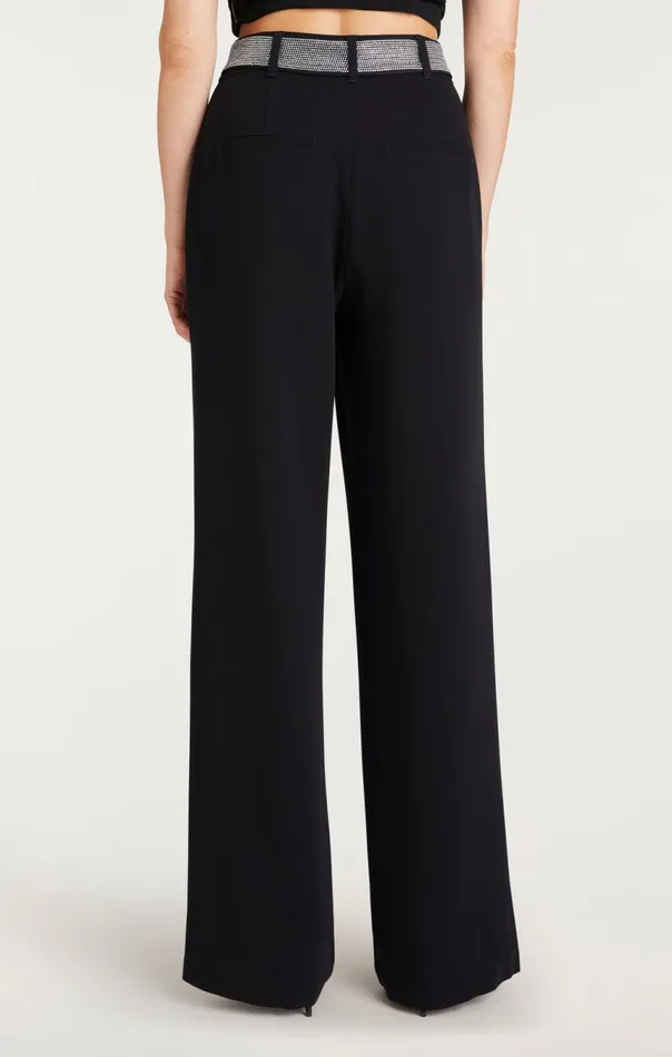 Women Heatset Belt Ester Pant Black Cinq Sept Pants