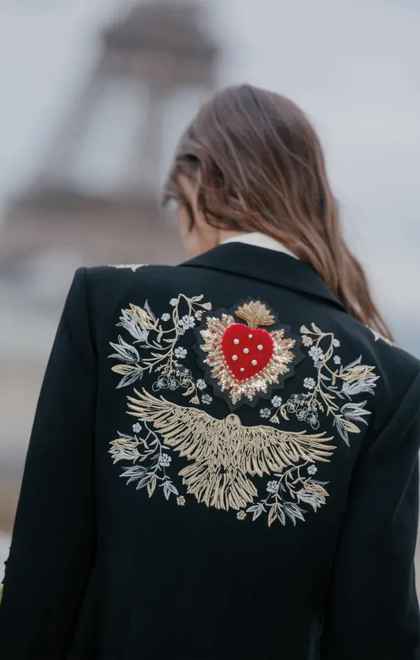 Women Heritage Patch Cheyenne Blazer Blackmulti Cinq Sept Blazers