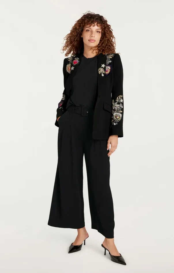 Women Heritage Patch Cheyenne Blazer Blackmulti Cinq Sept Blazers