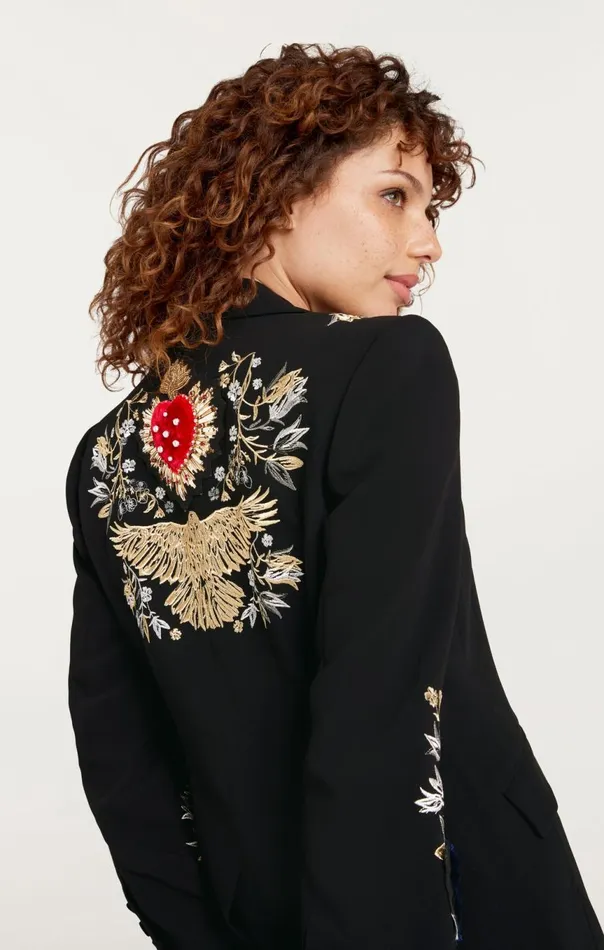 Women Heritage Patch Cheyenne Blazer Blackmulti Cinq Sept Blazers