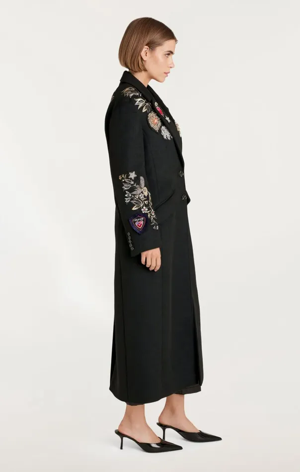 Women Heritage Patch Gravis Coat Blackmulti Cinq Sept Outerwear