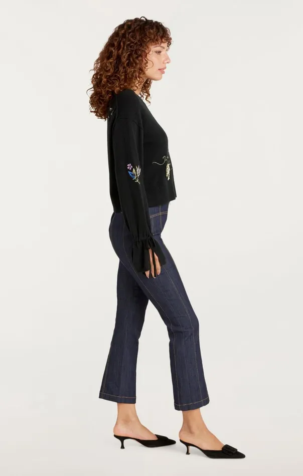 Women Heritage Patch Tasha Pullover Blackmulti Cinq Sept Sweaters and Knits